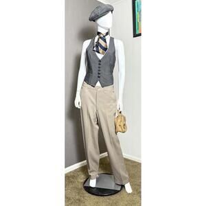 Vintage Waistcoat Vest Femme Shrunken Fit Dark Gray XS/S